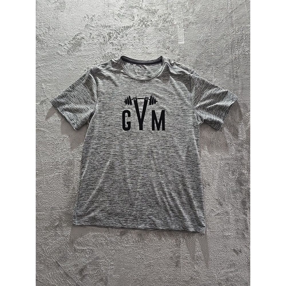 Mens Sz L Old Navy‎ Active Short Sleeve T-Shirt Athletic Gym WorkOut Black-gray